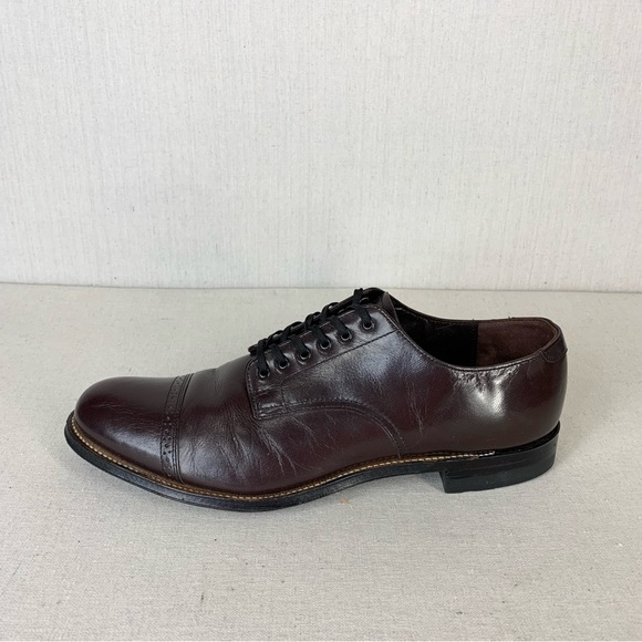 Stacy Adams~Men's Madison Cap Toe Mahogany Oxford~Sz 10.5 - Picture 2 of 15